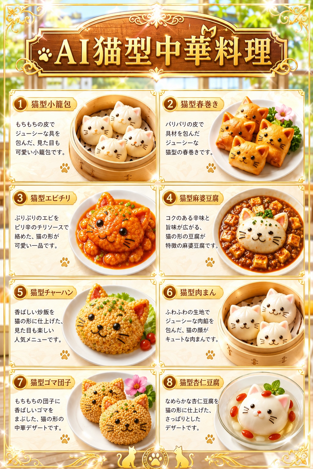 AI猫型中華料理