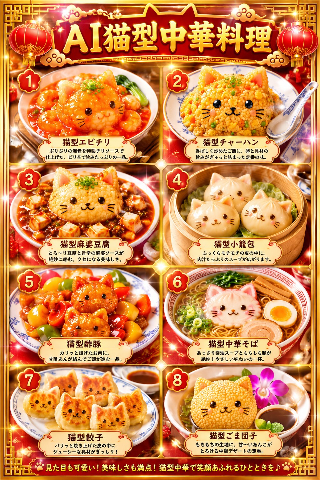 AI猫型中華料理