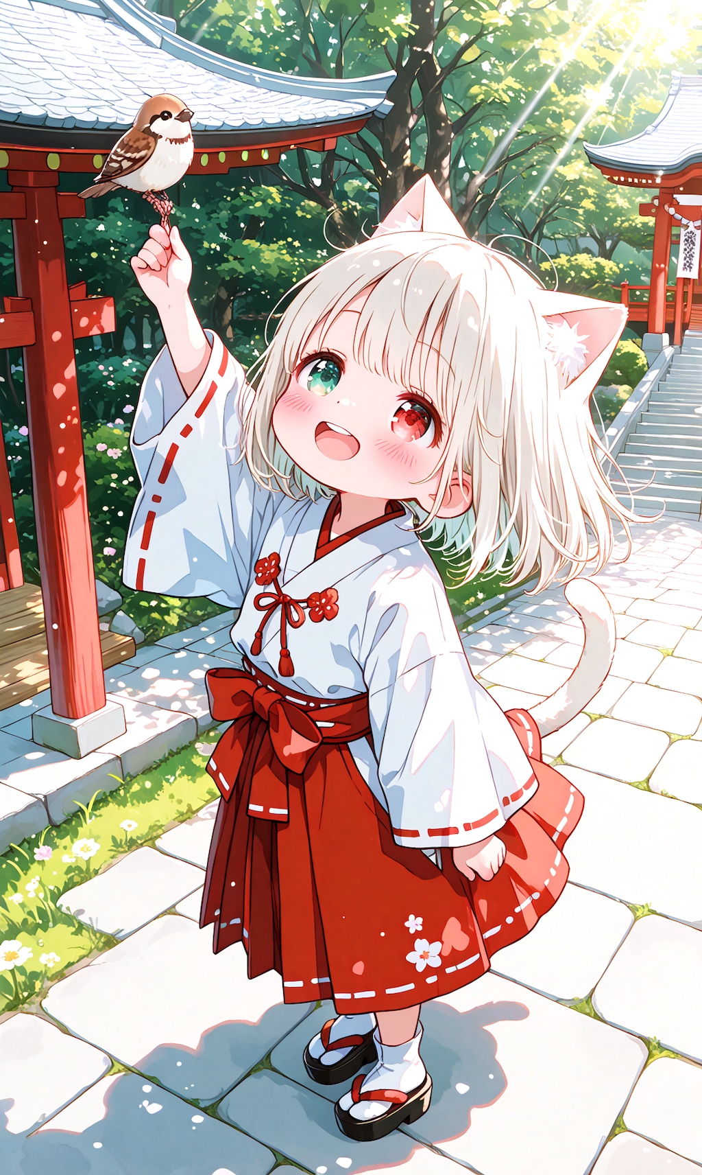 水色の髪の女の子とか