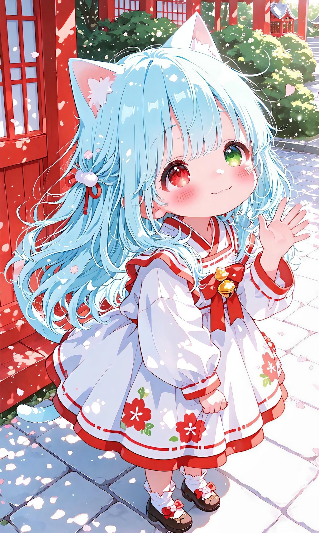 水色の髪の女の子とか