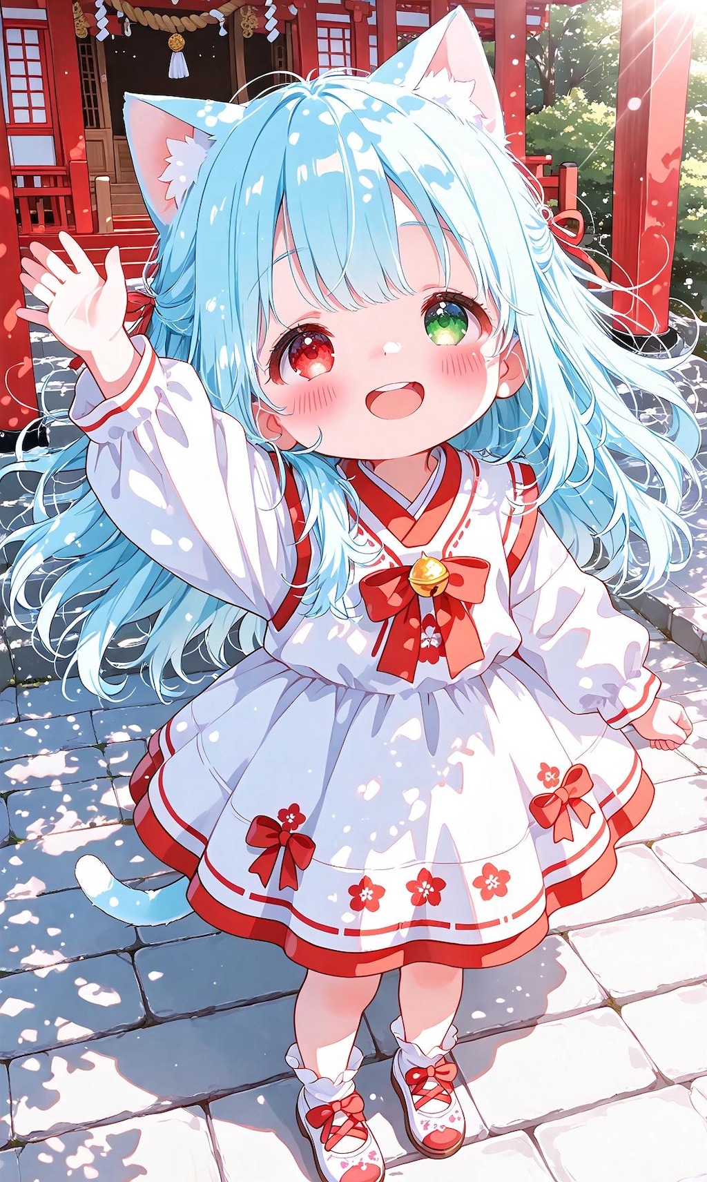 水色の髪の女の子とか