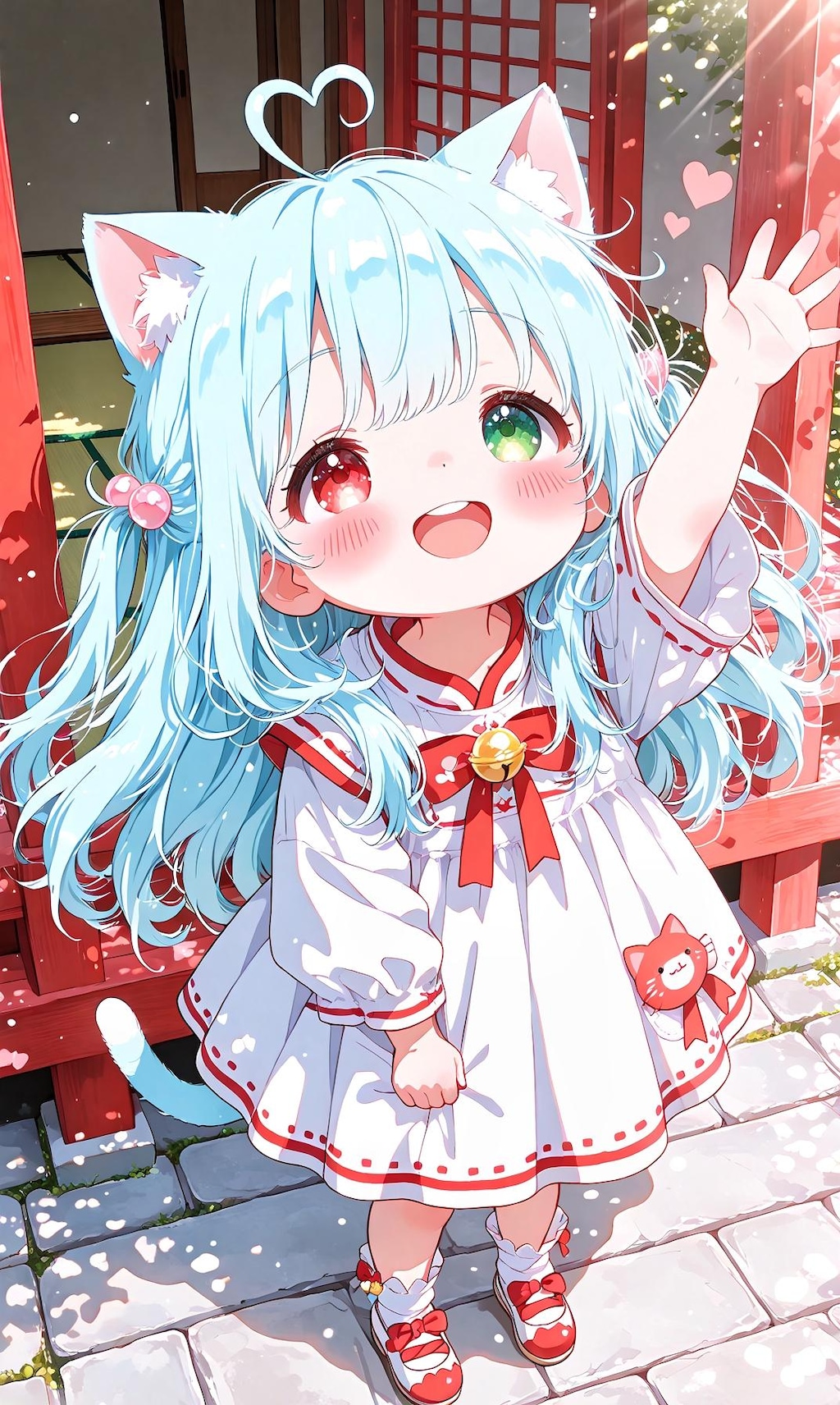 水色の髪の女の子とか