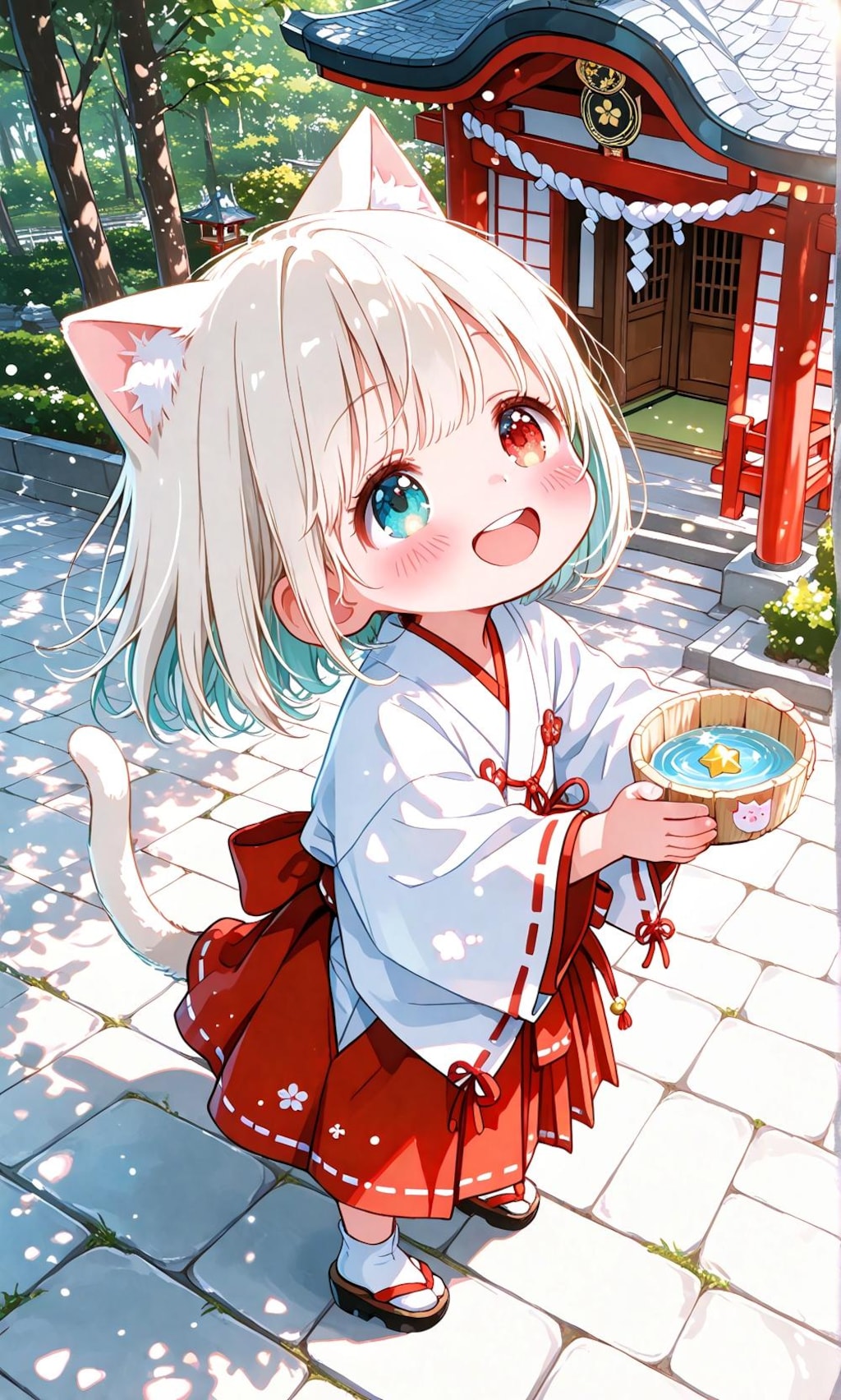 水色の髪の女の子とか