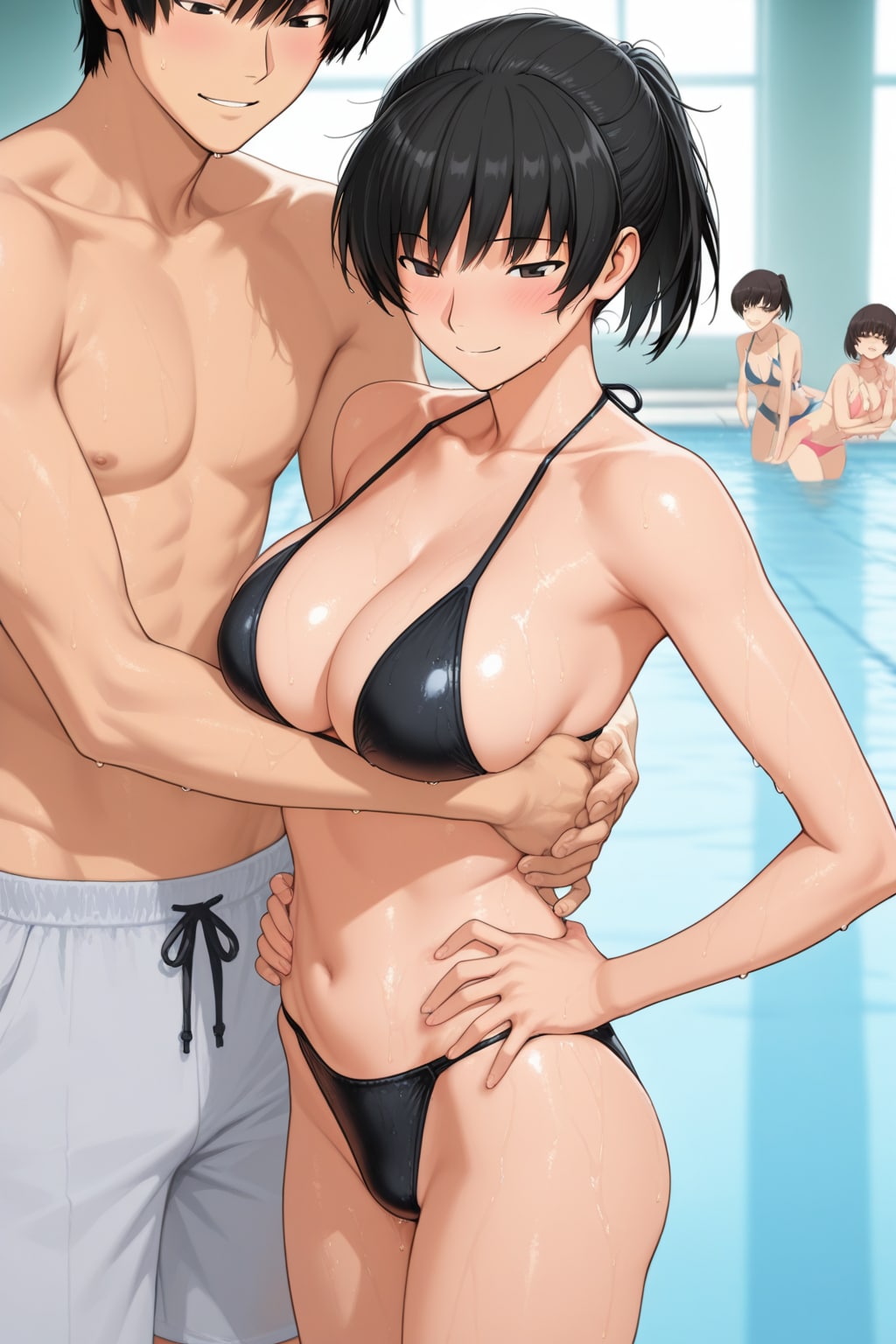 プールでイチャイチャな響パイセン👙&変態紳士🩳🏊‍♀️❤️