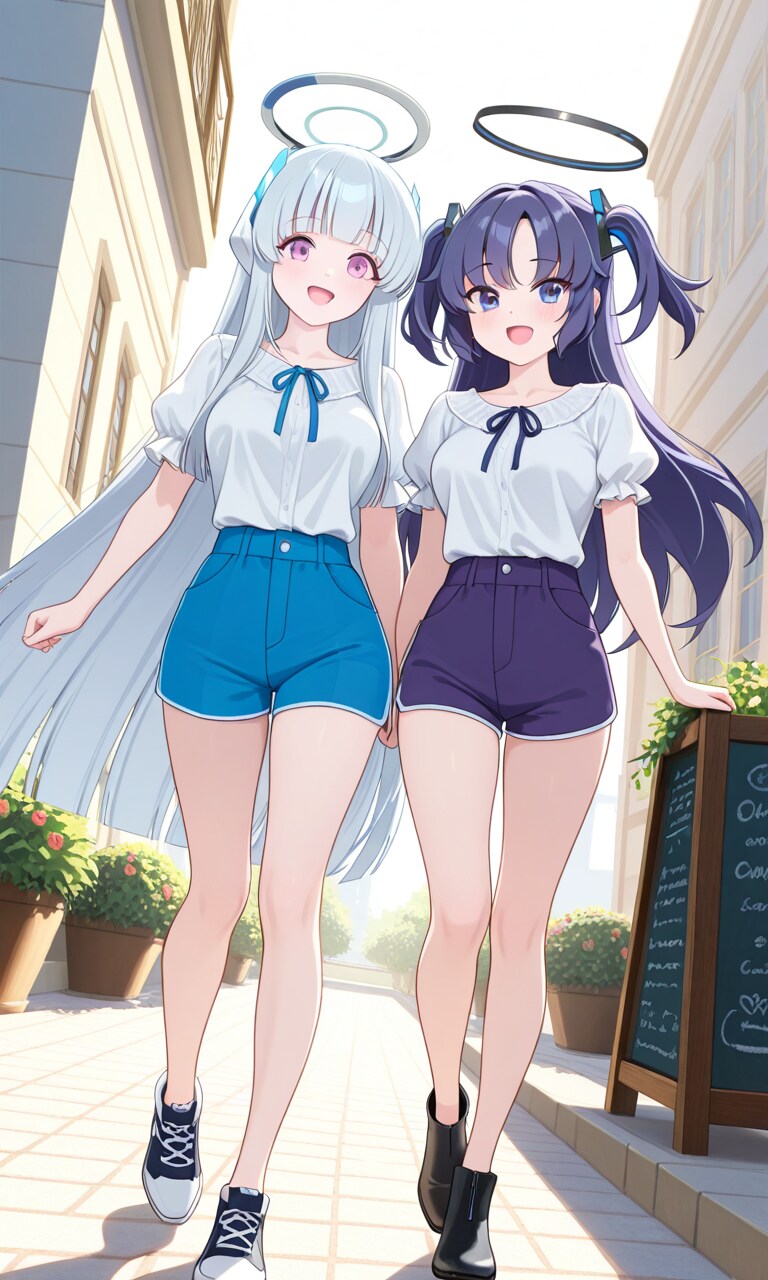 ユウカとノア　夏私服　ショートパンツ1