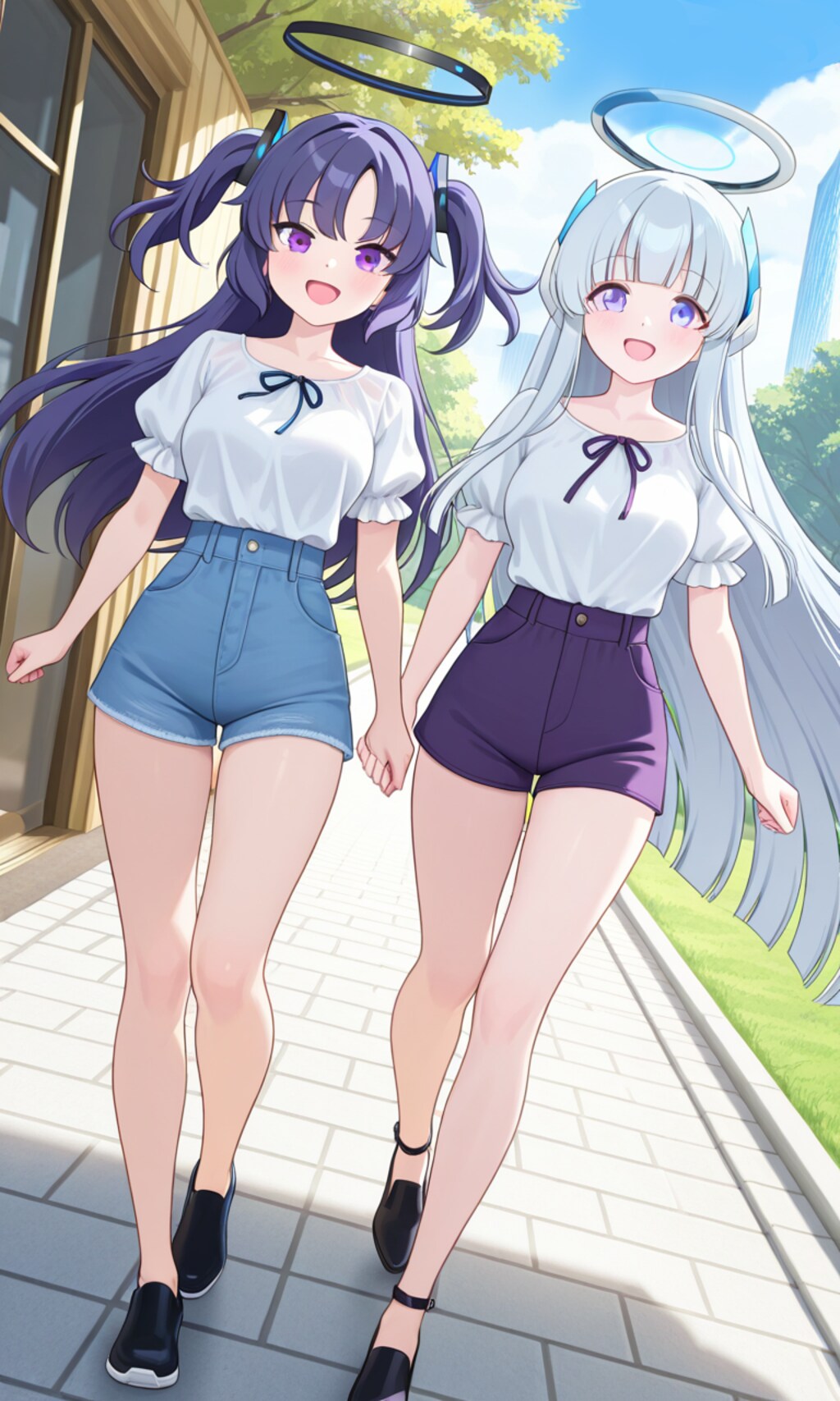 ユウカとノア　夏私服　ショートパンツ1