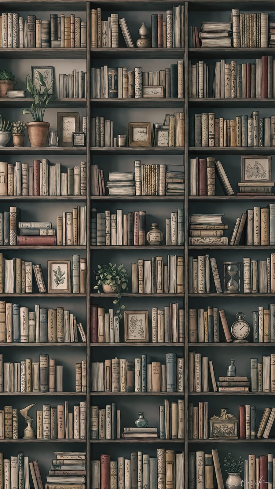 言葉たちの休息地／スマホ壁紙アーカイブ | の人気AIイラスト・グラビア