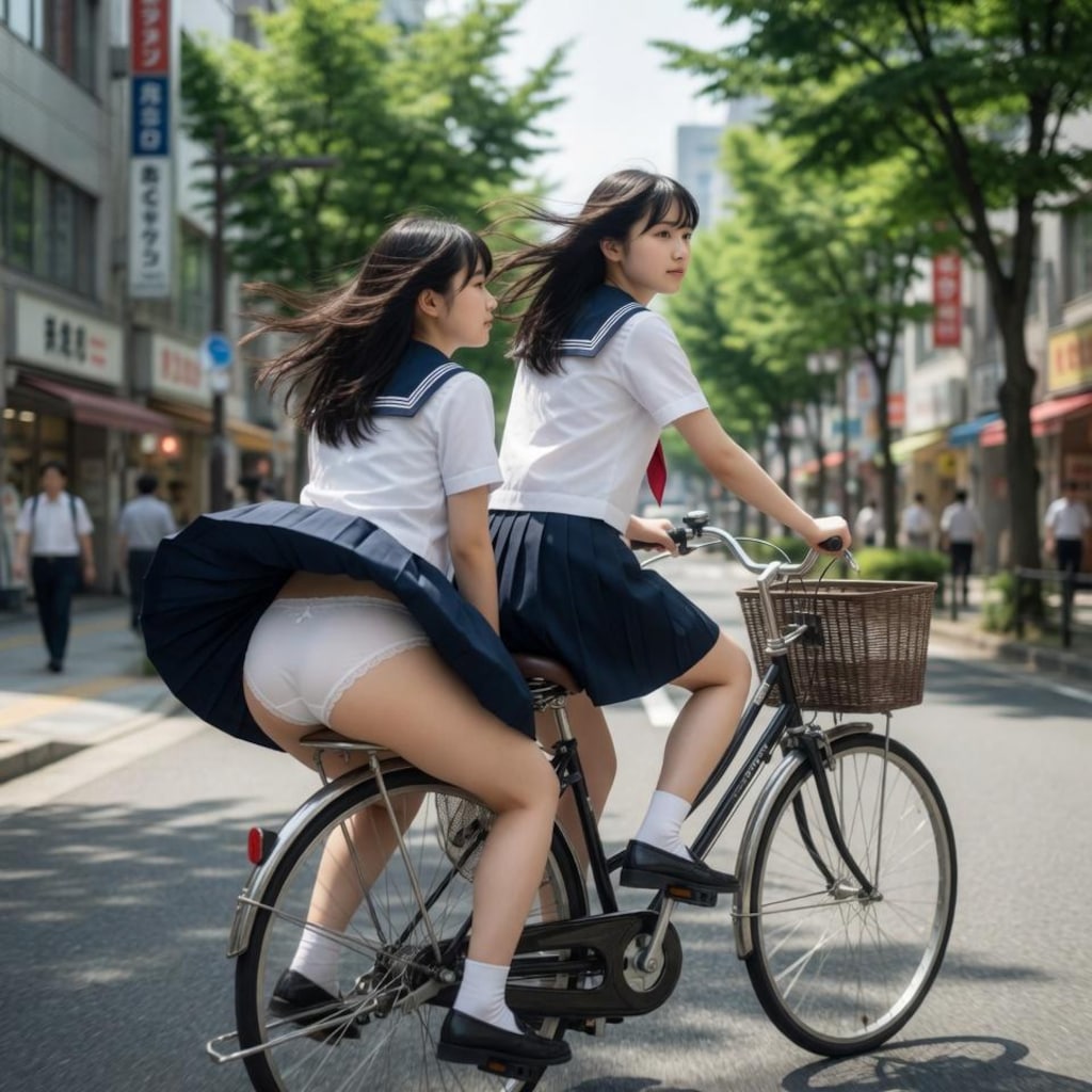 春風にチラッ