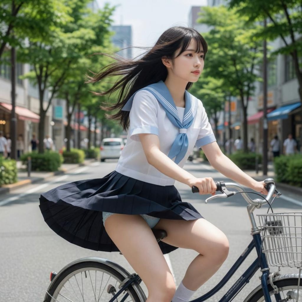 春風にチラッ