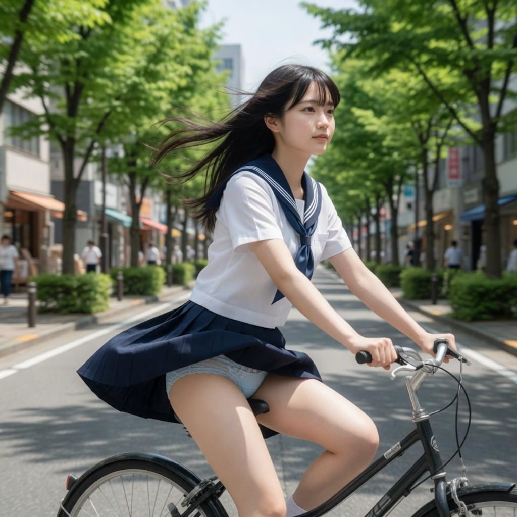 春風にチラッ