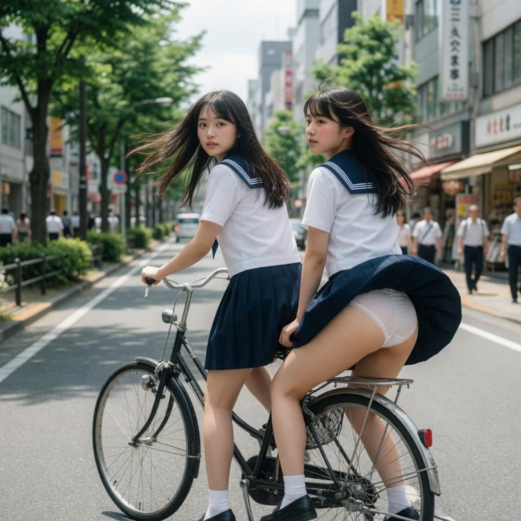 春風にチラッ