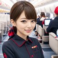 日系航空のCAさん（赤組） 6枚目