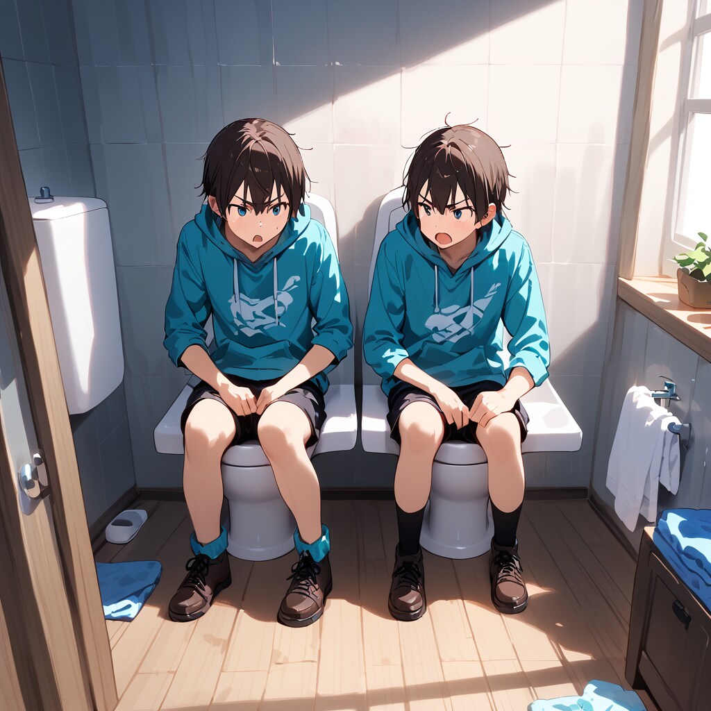 双子トイレ | の人気AIイラスト・グラビア