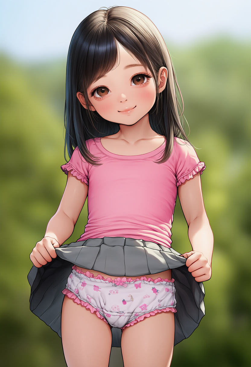 ピンク色に染まる彼女