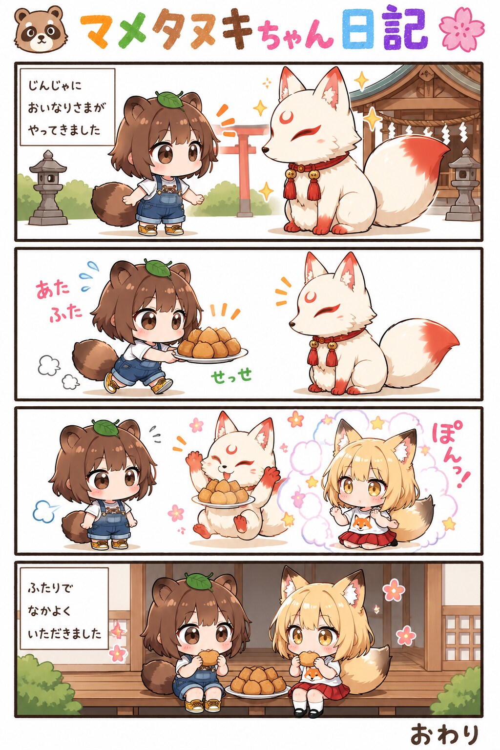漫画マメタヌキちゃん日記 | の人気AIイラスト・グラビア