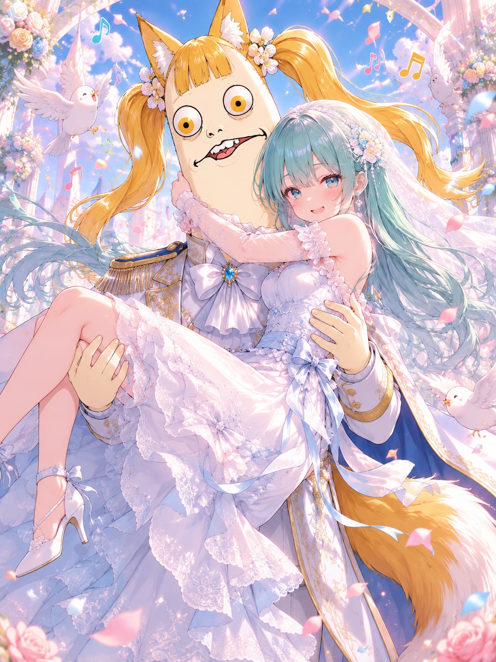 ミラさんにお姫様抱っこしてもらってご満悦の初香ちゃん