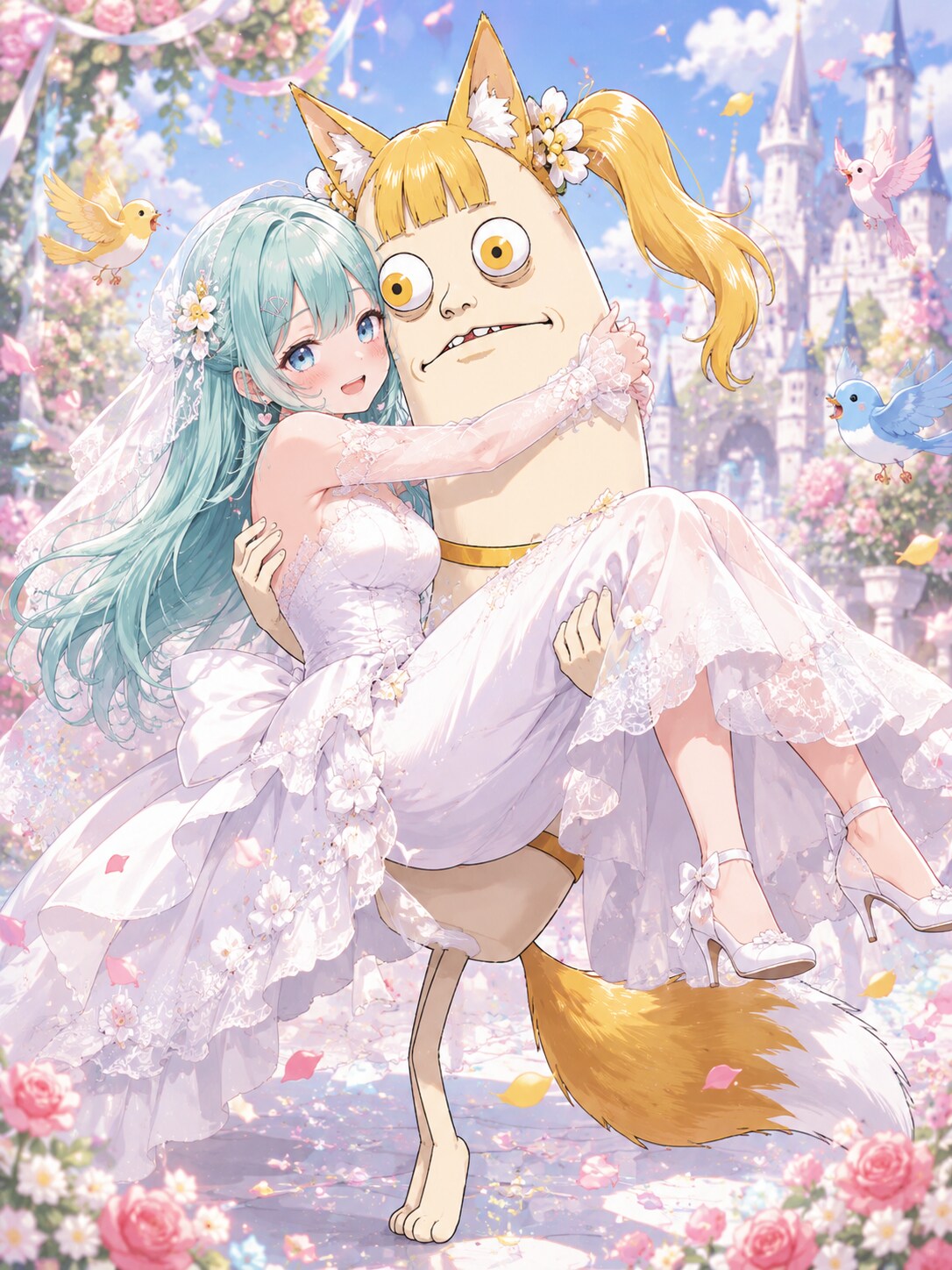ミラさんにお姫様抱っこしてもらってご満悦の初香ちゃん