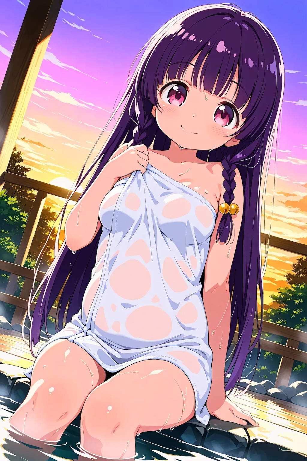 ゆうこちゃんと露天風呂