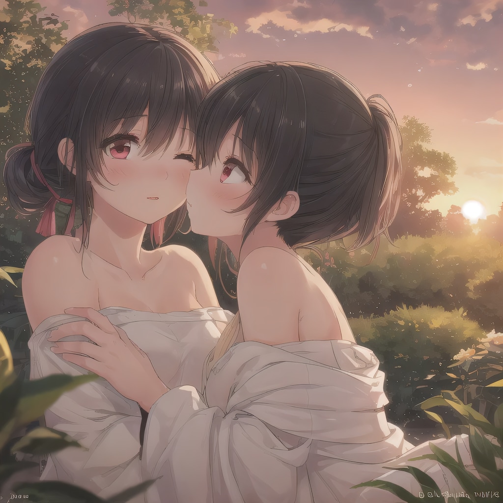 黒髪ロングでワンピースの少女３４