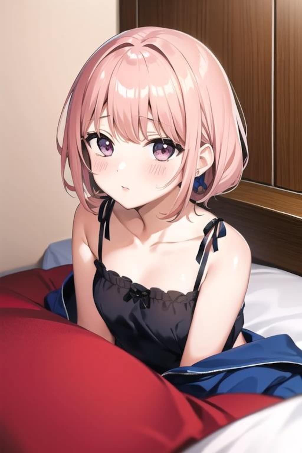 健全な桃髪の娘