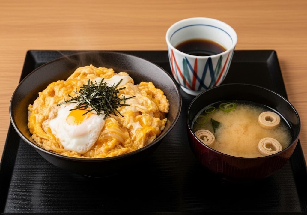 摩訶不思議食堂の親子丼味噌汁付き