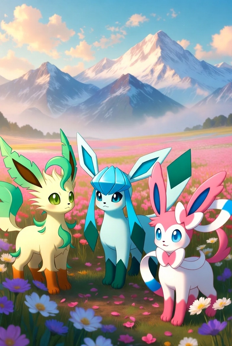 リーフィア&ニンフィア&グレイシア | の人気AIイラスト・グラビア