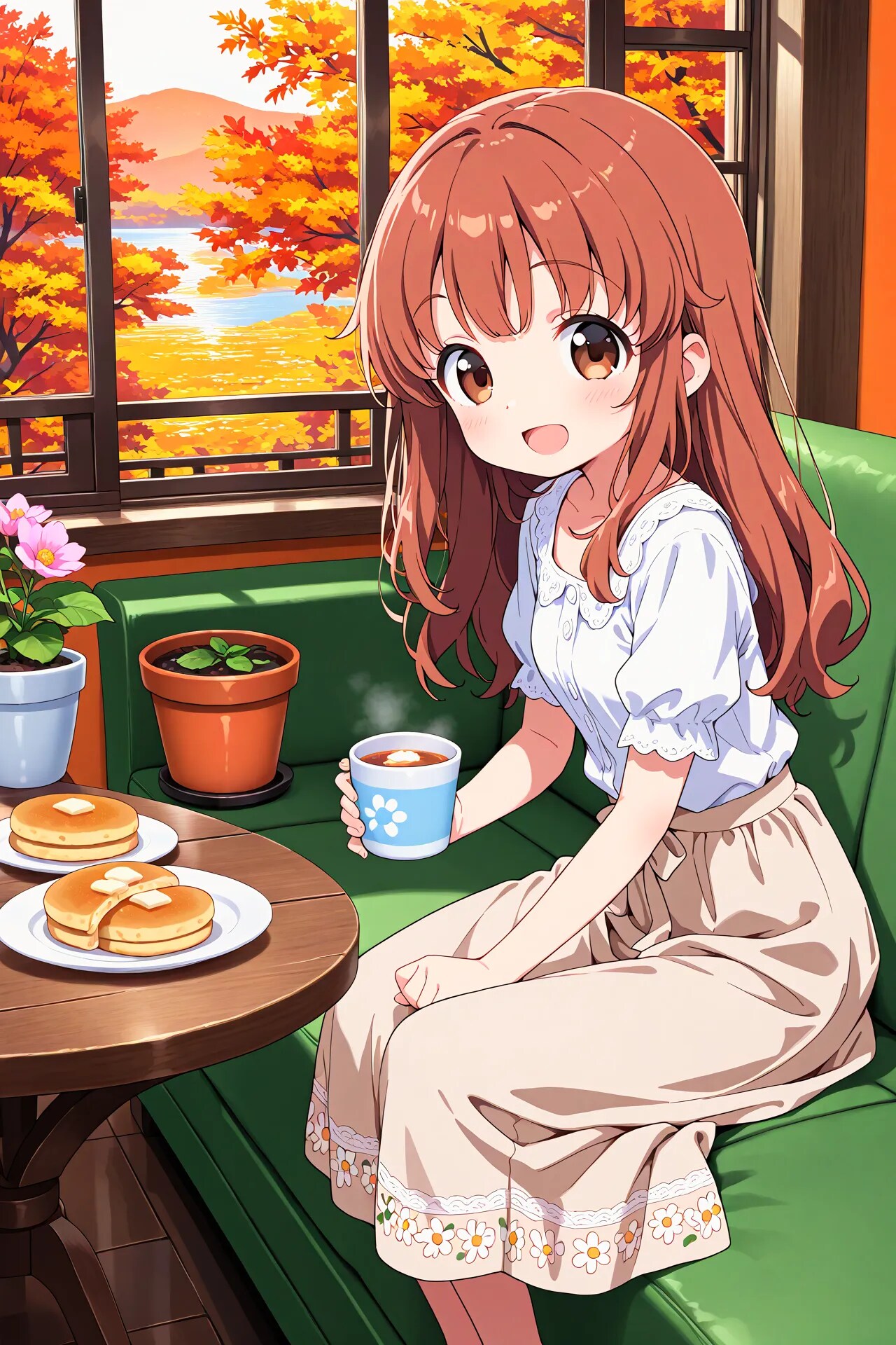 ファミレスグルメ・かえでちゃん | の人気AIイラスト・グラビア