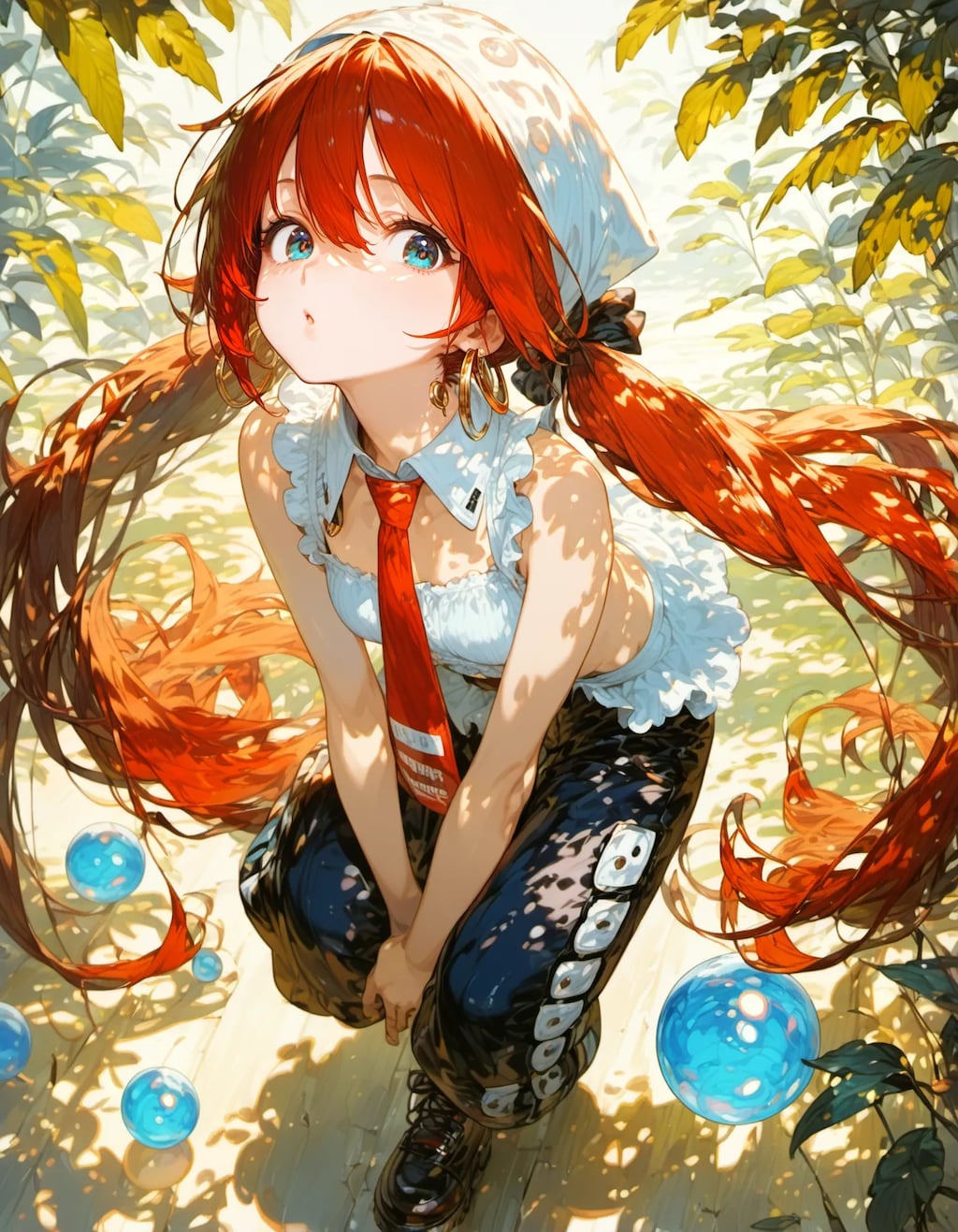 Crimson Tresses in the Canopy