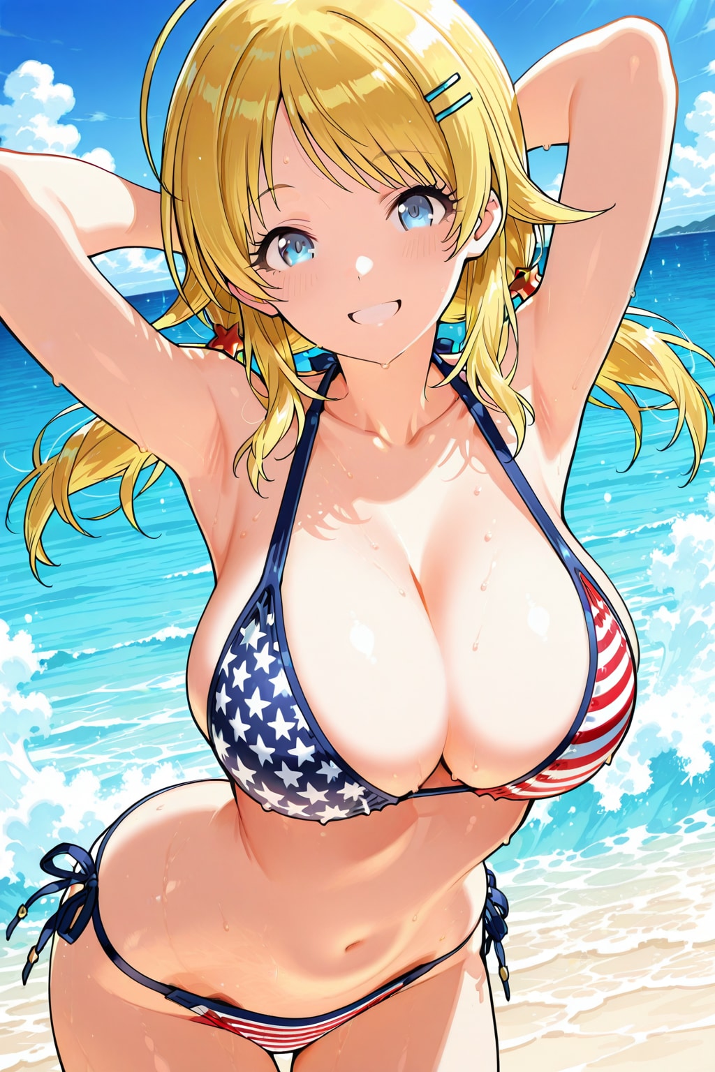 星条旗ビキニでセクシーなめぐる🇺🇸👙❤️