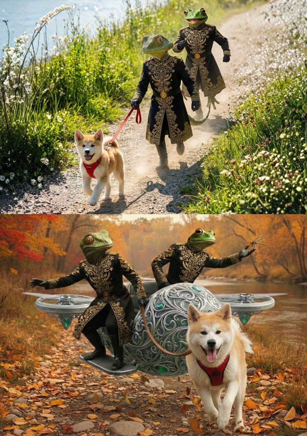 朝散歩、夕散歩 | の人気AIイラスト・グラビア