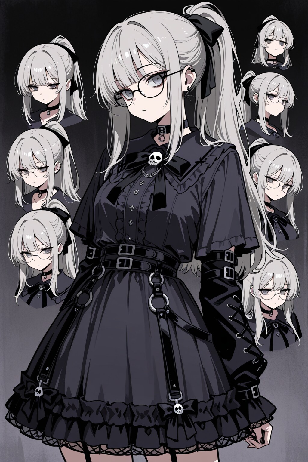 黒ゴスポニテ_MOKA | の人気AIイラスト・グラビア