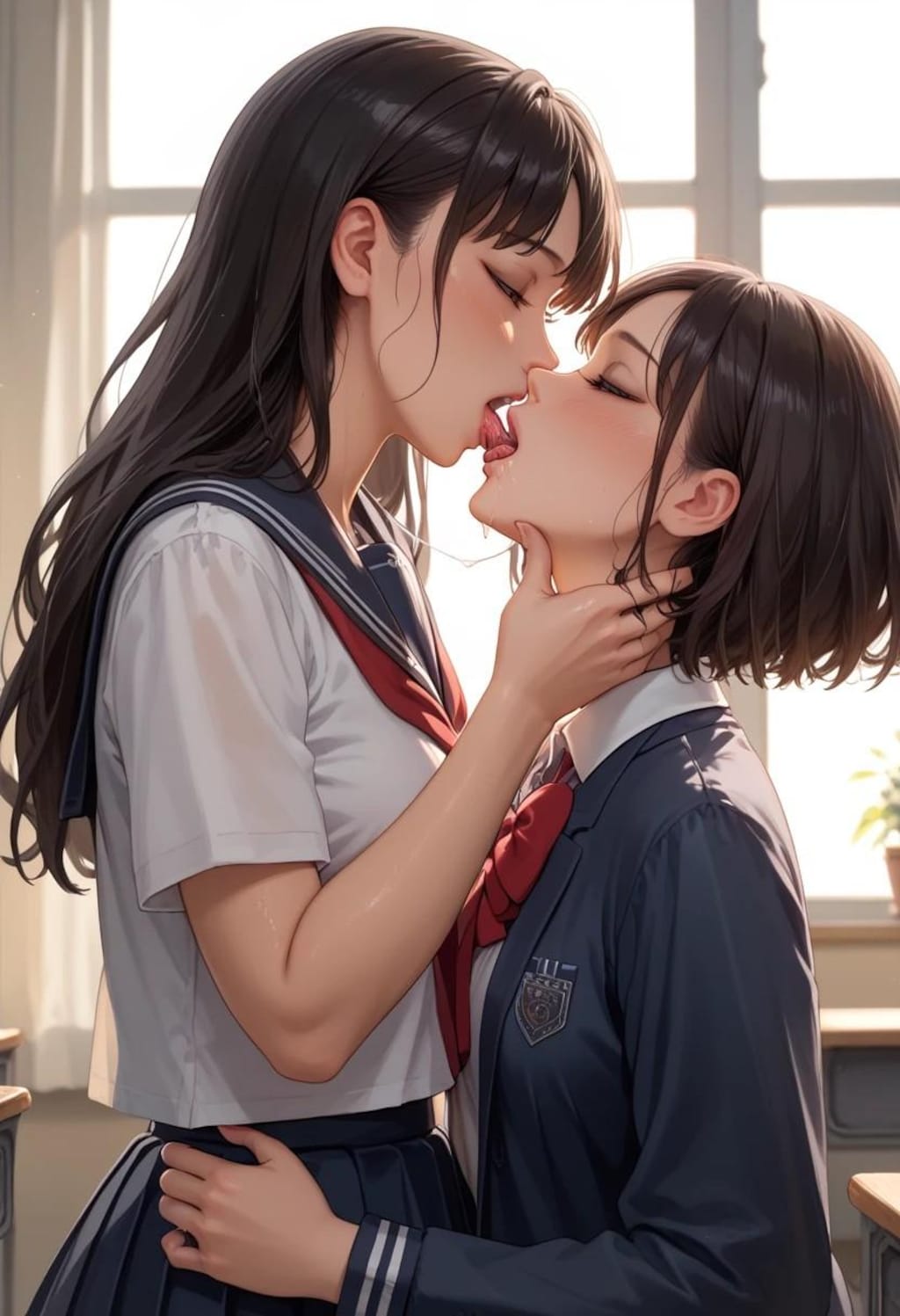 百合女子高生