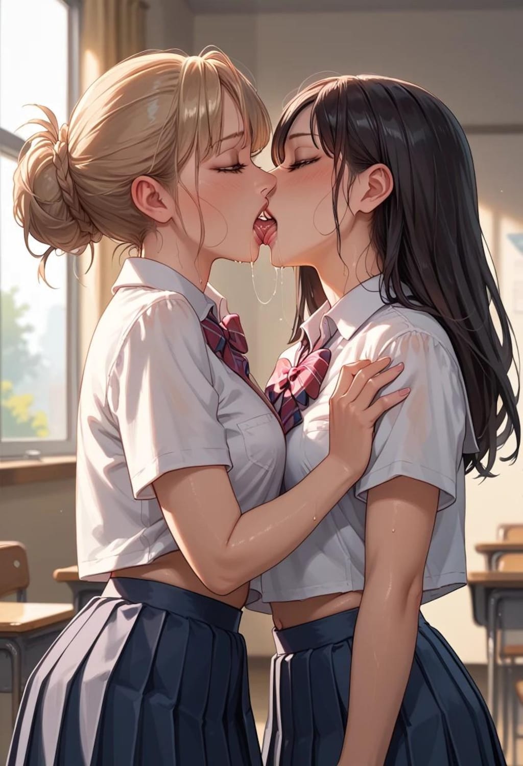 百合女子高生