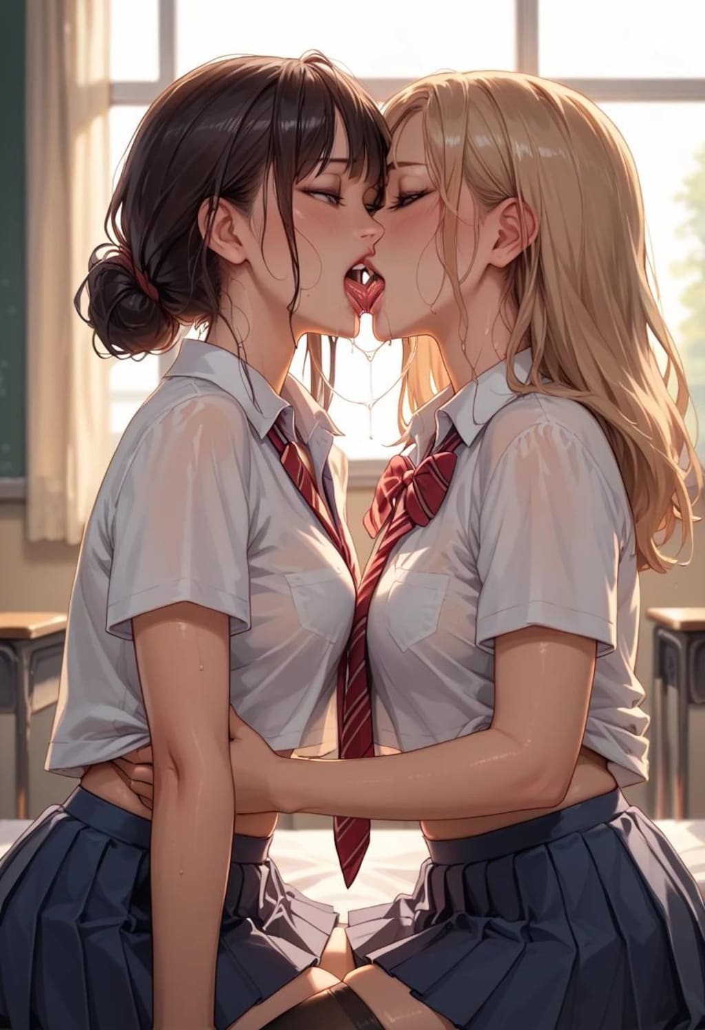 百合女子高生