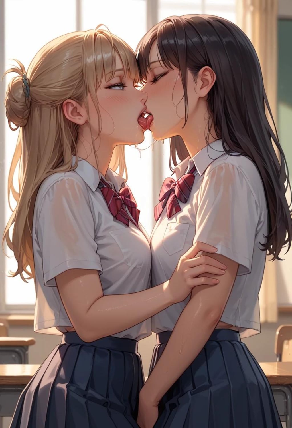 百合女子高生