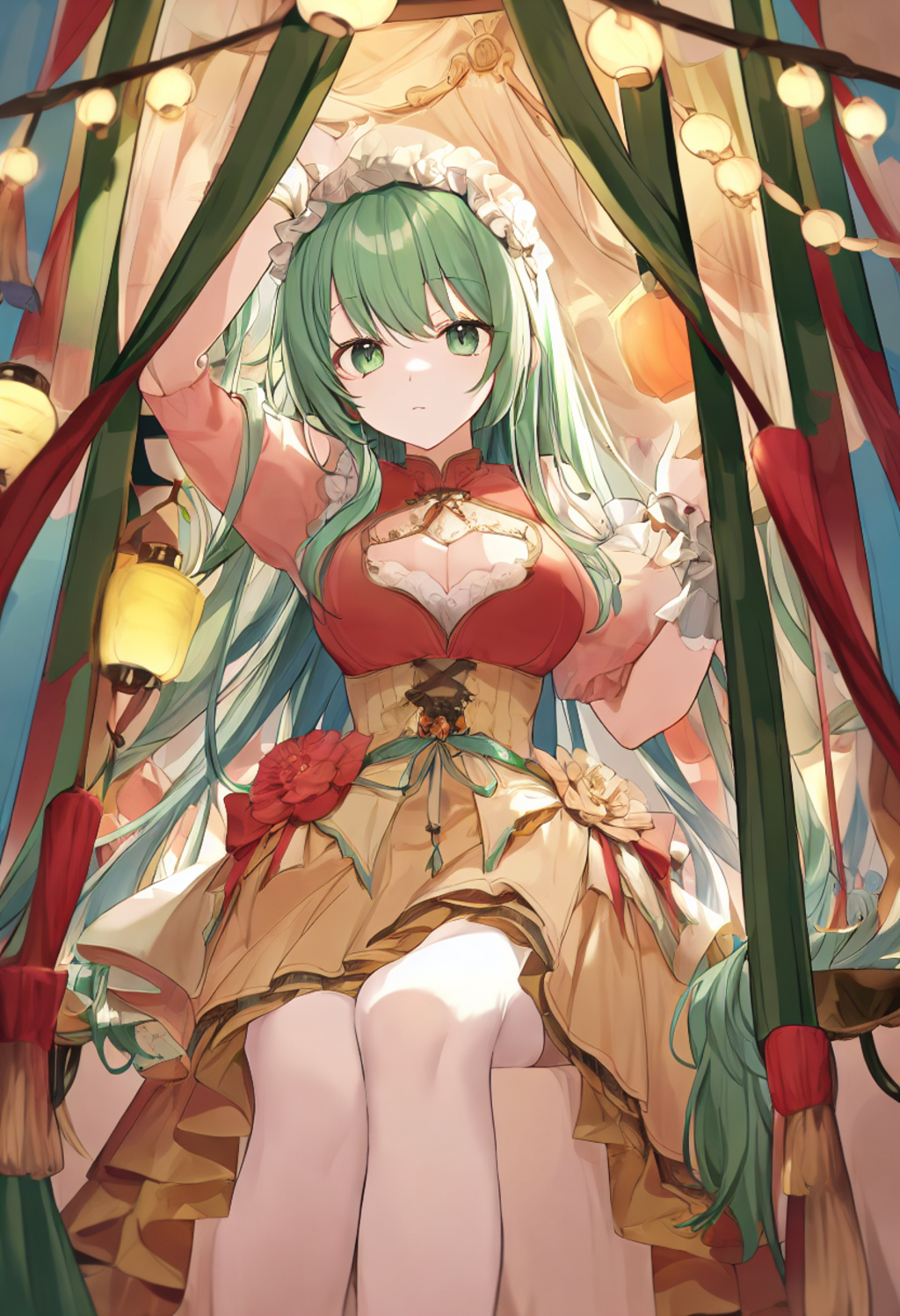 Under the warm glow of lanterns