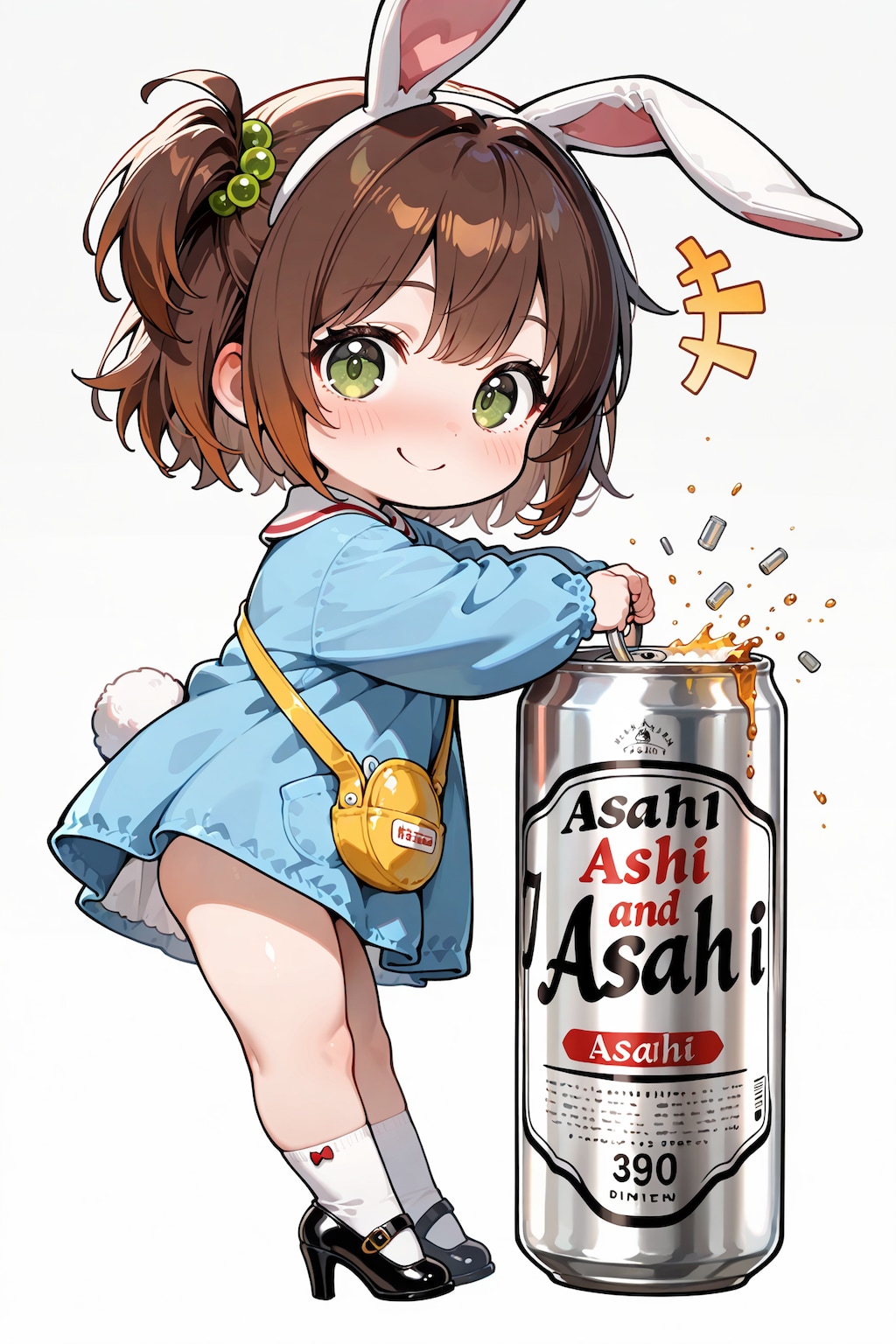 園児服ちびキャラバニーさんとアサヒスーパードライVer. Z108