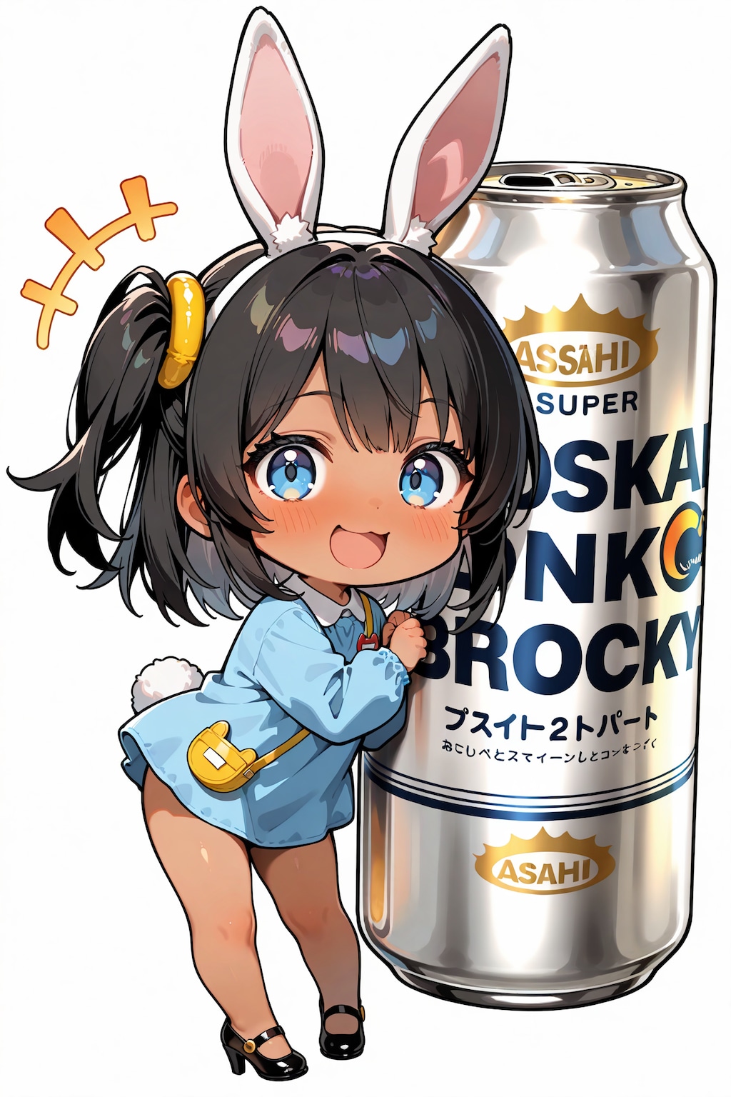 園児服ちびキャラバニーさんとアサヒスーパードライVer. Z108