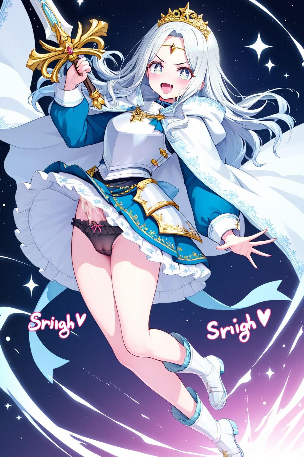 ふたなり姫騎士宙を舞う