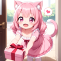 謎の海産物さまにお土産を届けるうちのねこ。 3枚目