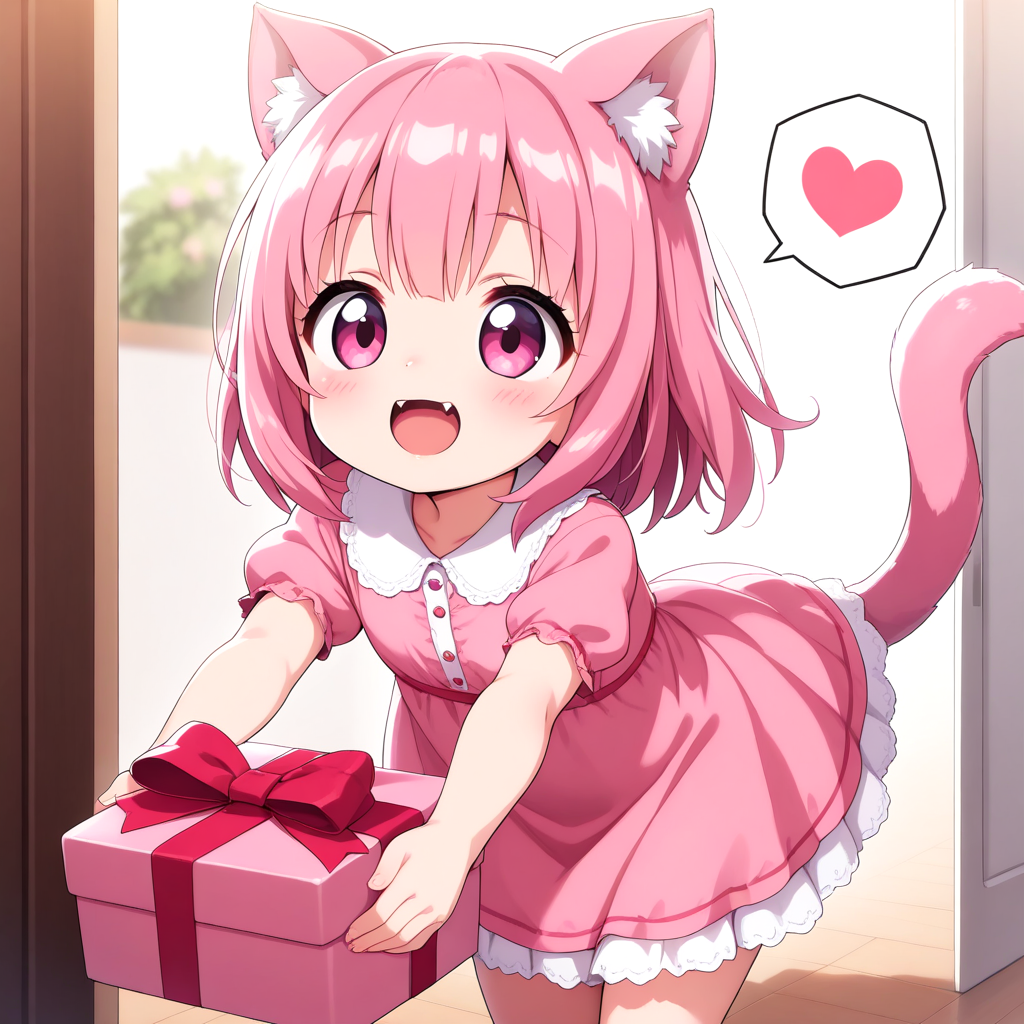 謎の海産物さまにお土産を届けるうちのねこ。