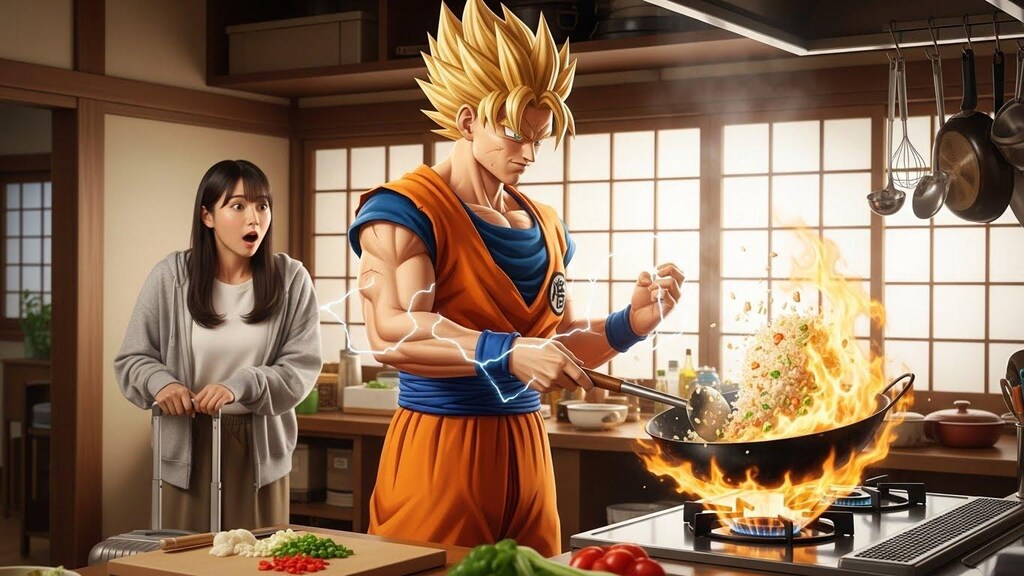 知らん奴が飯作ってる