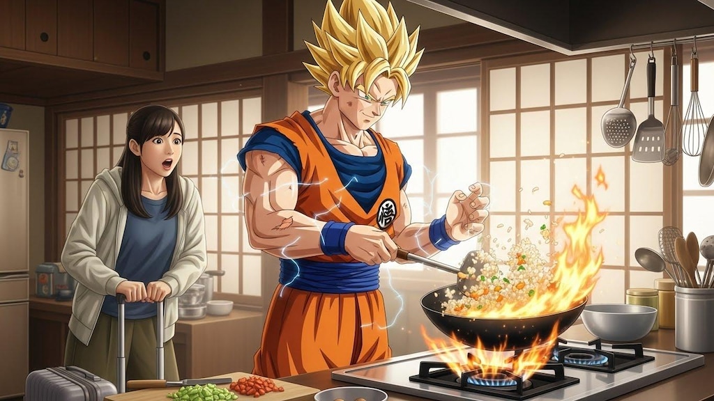 知らん奴が飯作ってる