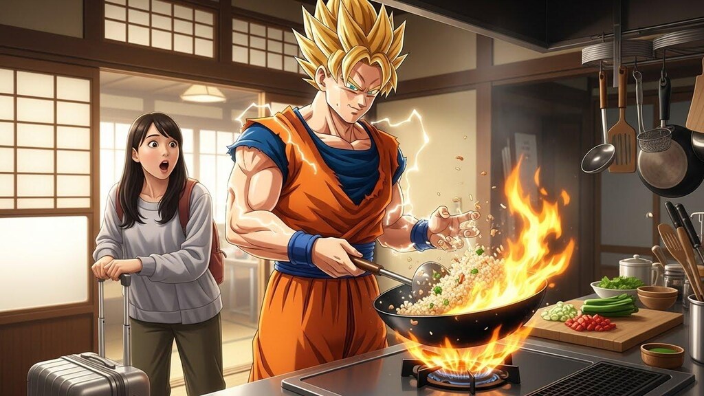 知らん奴が飯作ってる