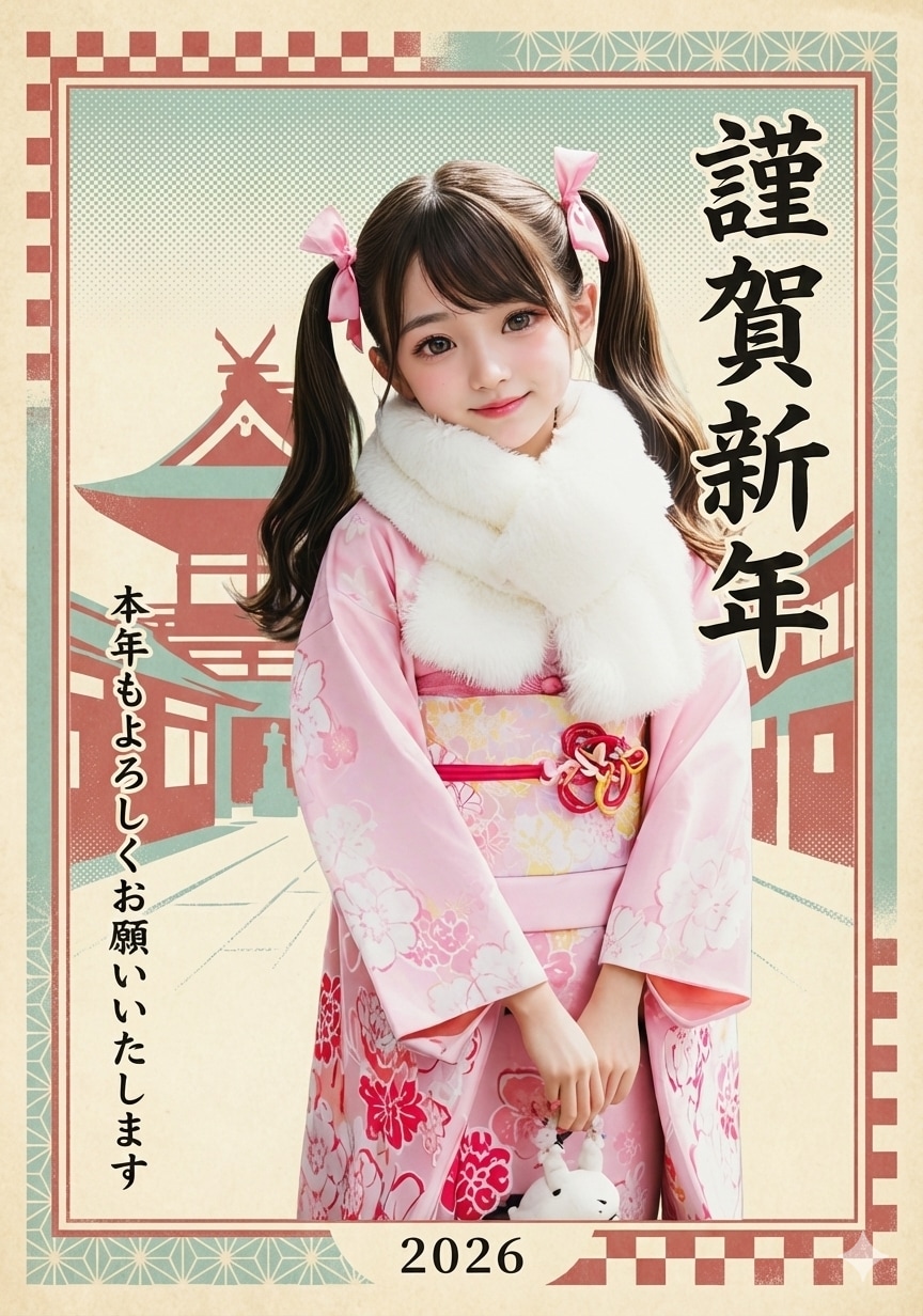 謹賀新年の愛ちゃん【令和８年】 | の人気AIイラスト・グラビア
