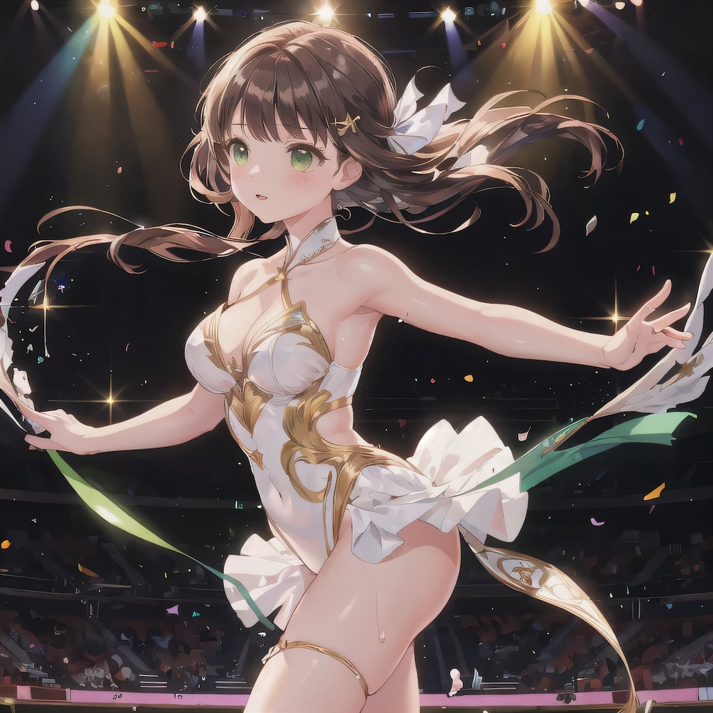 茶髪ロングでレオタードの少女４