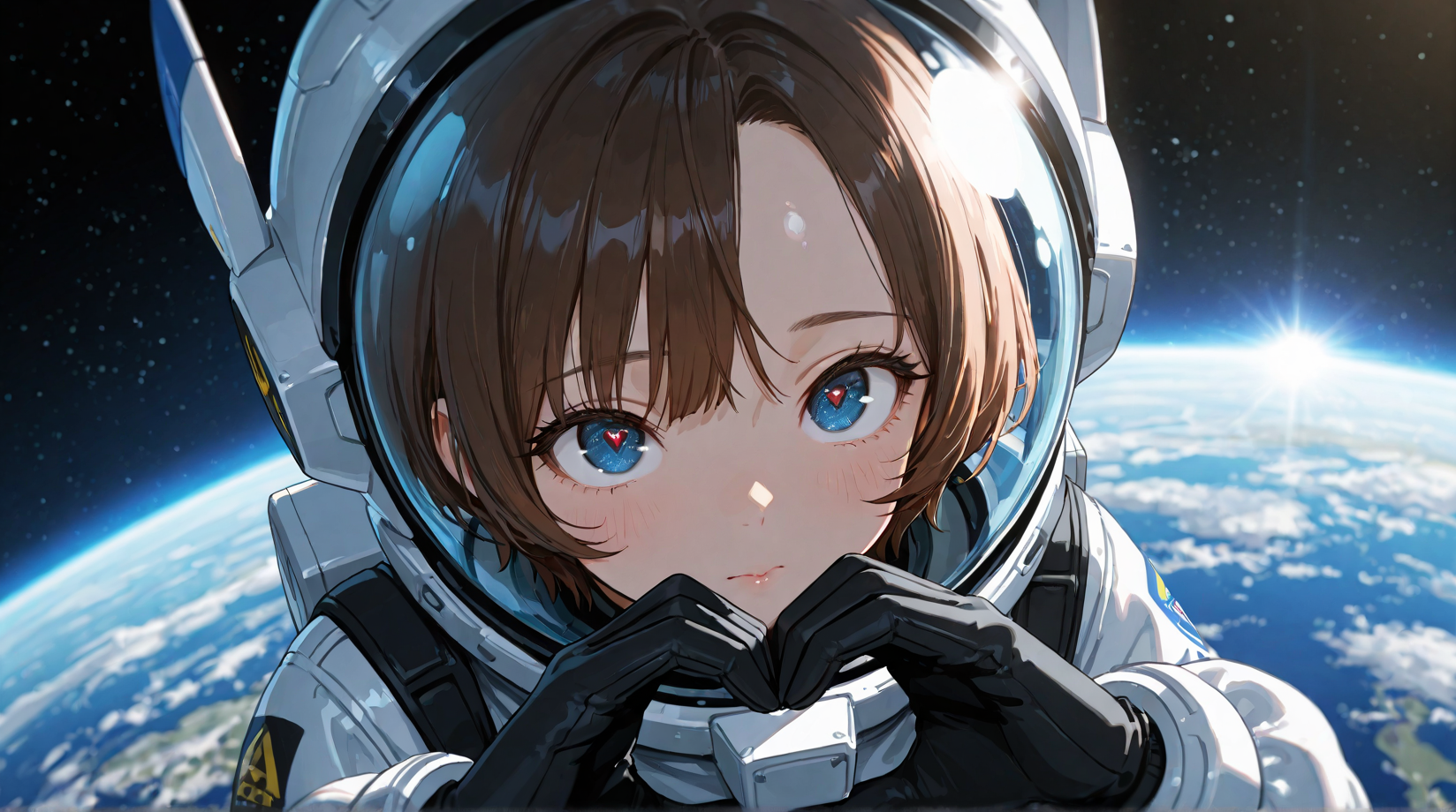 宇宙でドアップ