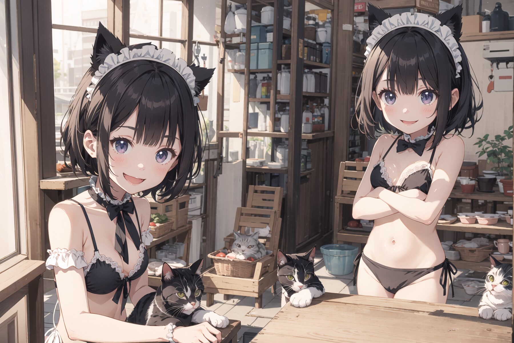 猫と猫耳少女たちの夏 : 2023.08.02