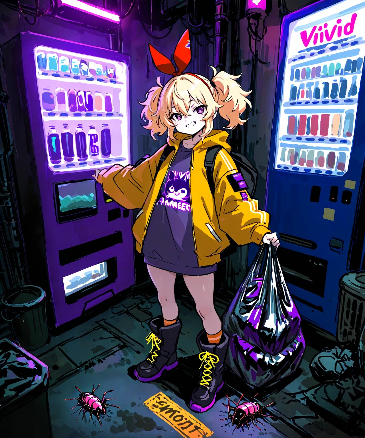 サイバーパンク自販機 | の人気AIイラスト・グラビア