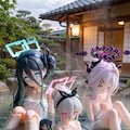 ブルーアーカイブ   ケイ  天童アリス  空崎ヒナ  デスクの上の温泉♨️ アクリルドールフィギュア 3枚目